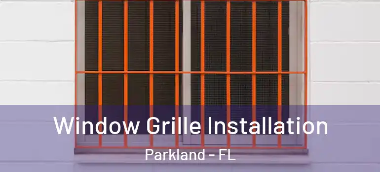  Window Grille Installation Parkland - FL